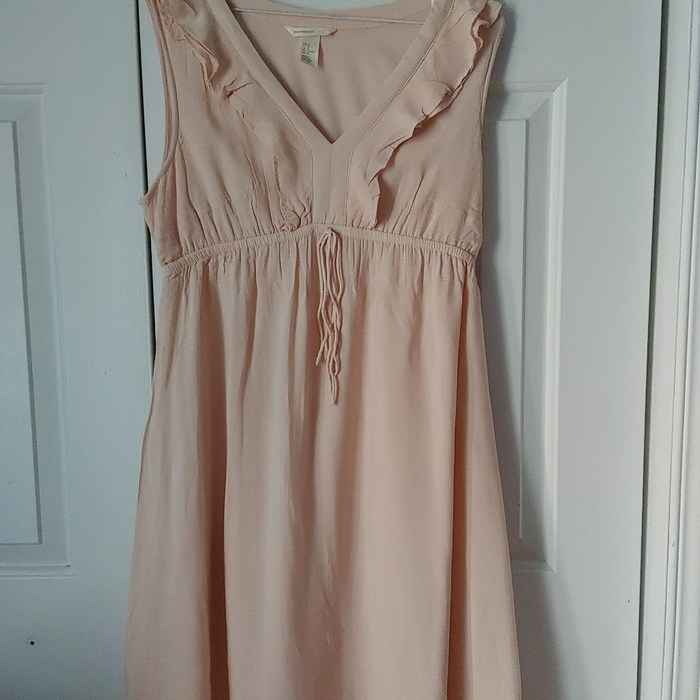H&M Dress Pink V Neck Elastic waist Maternity M